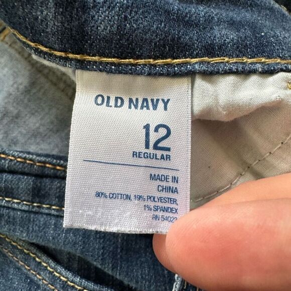 Old Navy “The Diva” Women’s Jeans Cotton Blend Size 12 Regular Small Rips - Picture 5 of 12